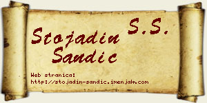 Stojadin Sandić vizit kartica